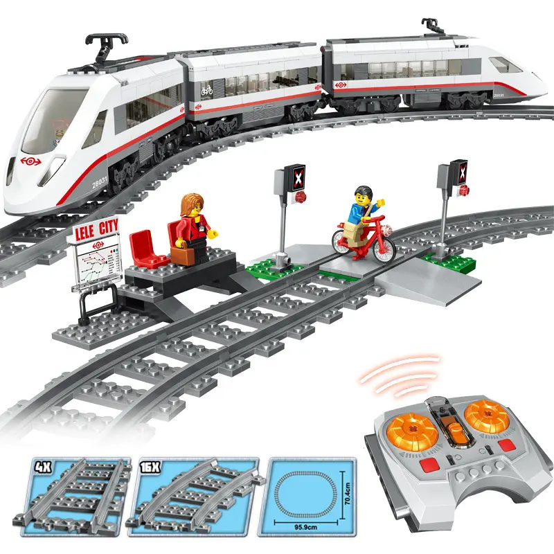 City Train Track Baustein setzt 659 Stück Leistungs steuerung Shantou Spielzeug