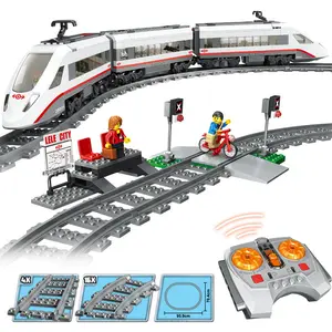City train track building block sets 659 pcs power control Shantou toys