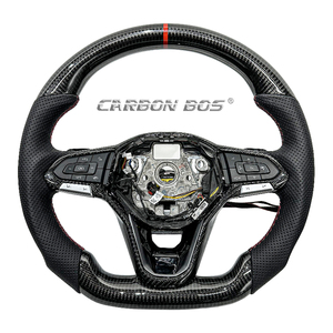 Nhà Máy bán hàng trực tiếp Chất lượng cao đen sợi carbon xe tay lái chấp nhận bất kỳ tùy biến cho Volkswagen MK5 MK6 MK7 MK8 - Product Image 2