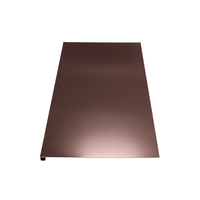 Tôle d'aluminium anodisé miroir bronze 5005 5052 de 0,21 mm à 3 mm avec AA20 pour façade de magasin de luxe et mur de hall d'hôtel haut de gamme
