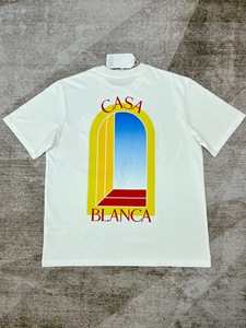 T-shirt in cotone 100% For <span class=keywords><strong>Casablanca</strong></span>, stampa digitale, manica corta, vestibilità ampia, tessuto a maglia, fantasia, per e-commerce transfrontaliero - Product Image 5