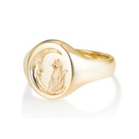 Janice schmuck design und nach gravur signet ringe custom-made edelstahl blank ringe
