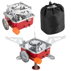 Outdoor Opvouwbare Camping Keuken Pocket Camping Kachel Opvouwbare Backpacking Gasfornuizen Draagbare Outdoor Koken Butaan Gasbrander