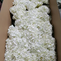 Buket Bunga Hydrangea Buatan Warna Pink Merah Putih Cram, Harga Grosir, MOQ Rendah untuk Dekorasi Pernikahan