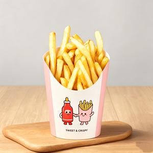 Gobelets jetables en papier kraft pour frites, résistants à la graisse, pour poulet frit, snacks, emballage de restauration rapide, logo personnalisé accepté - Product Image 4