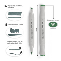 SINOART Vente en gros 216 couleurs OEM Marqueur spécial pour croquis Brosse souple Pointe de brosse souple Double marqueur pour croquis d'animation