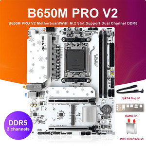 Tarjeta Madre JGINYUE B650M <span class=keywords><strong>PRO</strong></span> V2 DDR5 AM5 96GB para Juegos, Compatible con Procesadores Ryzen Serie 7000/8000/9000 para Escritorio - Product Image 2
