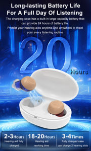 Aide auditive numérique DSP rechargeable à 1 canal, à réduction de bruit, écologique, 20 heures d'utilisation, pour les personnes âgées - Product Image 2