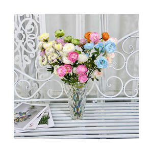 Arreglo de Flores Artificiales de Peonía Ouyang Yang, 5 Cabezas, Tallo Único, Decoración para Bodas y Hogar, Flor Ornamental - Product Image 5