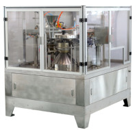 Automatique Premade Rotatif Azote Chasse Oeuf Rouleau Fermeture Éclair Sac Pesant Remplissage D'étanchéité alimentaire doypack machine d'emballage