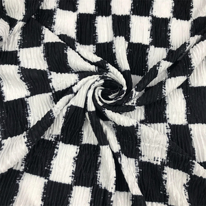 2023 mùa hè checkerboard sọc in Issey Miyake pleat bong bóng vải chải kỹ sợi dệt 99% Polyester + 1% Khăn bọc - Product Image 3