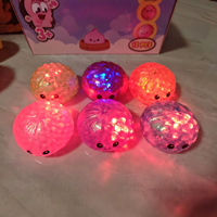 Nouveauté transfrontalière : Jouet anti-stress Squishy Pop-ball Grand Chignon Lumineux à la poudre dorée, phosphorescent, fluorescent et original