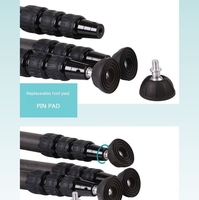 Nouveau trépied robuste en alliage d'aluminium et fibre de carbone de 170 cm pour la photographie et la vidéographie professionnelles, la chasse en extérieur et les appareils photo reflex.