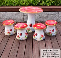 Modernes Kreatives Hochwertiges Fiberglas-Ei-Stuhl-Tisch-Statue-Bank-Set für Einkaufszentren, Außenbereiche und Gartendekoration