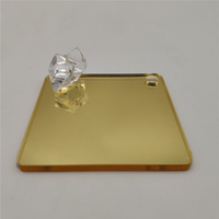 Feuilles miroir en plastique acrylique or, 100 pièces, bon marché