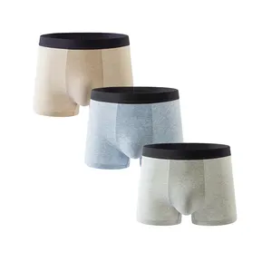 Cuecas boxers de spandex, roupa íntima de algodão para homens, cuecas de boxer de alta qualidade