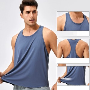 YUTUO Canotta Sportiva da <span class=keywords><strong>Uomo</strong></span> Personalizzabile con Logo, Vestibilità Ampia, Traspirante, con Fori, Asciugatura Rapida, in Poliestere Leggero per Corsa e Palestra - Product Image 3