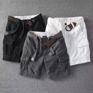 <span class=keywords><strong>Pantaloncini</strong></span> Casual da Lavoro per <span class=keywords><strong>Uomo</strong></span>, 100% Cotone, Larghi, a Tre Quarti, <span class=keywords><strong>con</strong></span> <span class=keywords><strong>Tasche</strong></span> Versatili, Tinta Unita, per l'Estate - Product Image 2