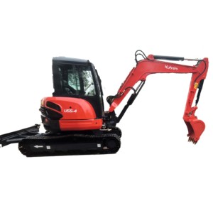 Mini-excavatrice sur chenilles Kubota U55-4 d'occasion, en excellent état, avec pince, 5 tonnes, petite pelle hydraulique en promotion - Product Image 2