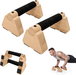 Barres parallèles en bois professionnelles pour l'entraînement en callisthénie, blocs pour les pompes, équipement <span class=keywords><strong>de</strong></span> gym à domicile pour hommes et femmes - Product Image 1