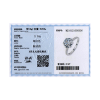 Cincin Pernikahan Wanita Mewah Berlapis Rhodium Perak Sterling 925 S925 dengan Zirkon 2 Karat dari Ada Jewelry Anillos De Mujeres