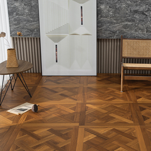 Parquet Versailles en teck lisse multicouche ISO9001 Grade AB, installation facile, rainuré et langueté, 450mm 600mm 800mm 1000mm, pour hôtel de luxe - Product Image 2
