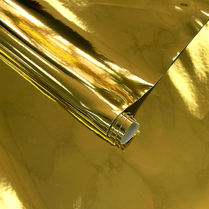 Pelle Sintetica Brevettata per Produzione di Calzature, Materiale in PU Metallizzato Oro - Product Image 2