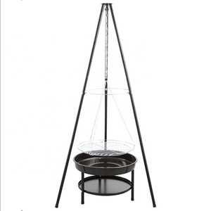 Barbecue suspendu sur <span class=keywords><strong>trépied</strong></span>, <span class=keywords><strong>pot</strong></span> de cuisson portable, brasero de chauffage pour cour, <span class=keywords><strong>pot</strong></span> suspendu, barbecue au charbon de bois - Product Image 1
