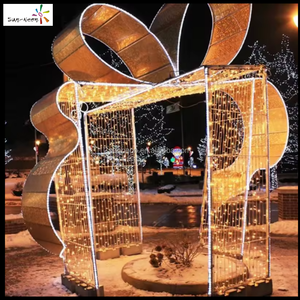 Suministros de decoración navideña, luces LED de Navidad, caja de regalo con motivo luminoso, luz para exteriores para Año Nuevo - Product Image 2