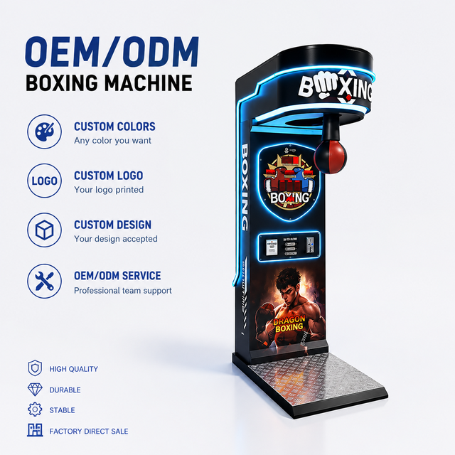 Sport Boxer Arcade Machine Punchball Dollar Card Taker Metal Boxing Arcade Equipment English Interface Wireless Rechargeable