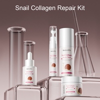 Ensemble de soins de la peau pour le visage à la collagène coréen, à la vitamine C, hydratant, éclaircissant, réparateur, raffermissant, anti-âge, à la mucine d'escargot, marque privée