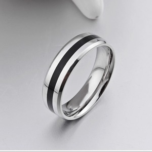 Titanium Steel <b>Ring</b> Geometric Design Unisex Fashion Jewelry Gift Occasion K-R062 - Product Image 2