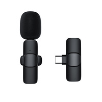 Microphone Lavalier sans fil 2,4 G portable professionnel pour diffusion en direct avec lumière flexible et légère