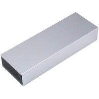 Grand dissipateur thermique en aluminium 27 ailettes en oxyde d'argent pour module IC PC ordinateur LED PCB découpe personnalisée pliage soudage traitement