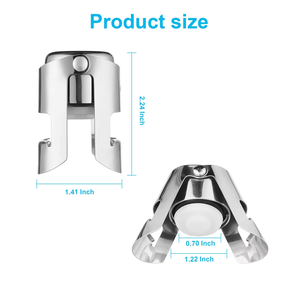 <span class=keywords><strong>Bouchon</strong></span> de bouteille de <span class=keywords><strong>champagne</strong></span> <span class=keywords><strong>personnalisé</strong></span> en métal 1.41*2.24 pouces or rose argent noir or vin mousseux pour bar fête <span class=keywords><strong>mariage</strong></span> - Product Image 2