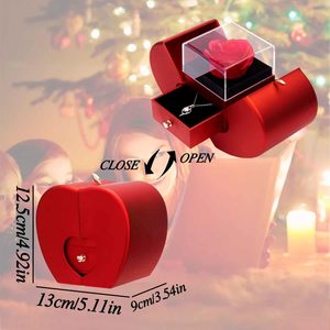 Caja de Flores Acrílicas Eternas al por Mayor, Caja de Joyería con Rosa Preservada para Siempre, Regalo de San Valentín con Jabón Te Amo - Product Image 3