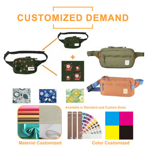 Tas Pinggang Nylon Grosir Anti Air Fanny Pack Tas Selempang Pinggul Unisex Gaya Kasual Tas Tipis - Product Image 2