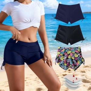 <span class=keywords><strong>3</strong></span>-Print XXS タイウエスト アスレチック スイムボトム - 二重層漏れ防止スクエアレッグ生理用パンティー、スリムフィットビーチ＆プールボーイショーツ - Product Image 4