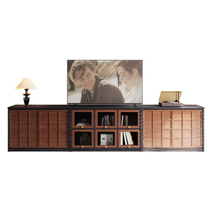 Mueble para TV Hang Qian, Mueble de Almacenamiento Modular de Estilo Retro de Madera Maciza, Juego de Muebles para Sala de Estar 2502 - Product Image 1