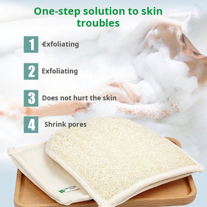 Gant de toilette sans doigts Zenidoo de haute qualité pour hôtel, éponge de bain en loofah, bande de massage en gourd de soie, ovale, moderne, entièrement naturel, vente en gros - Product Image 6