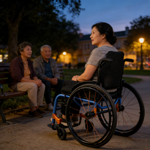 Fauteuil roulant sportif professionnel à dégagement rapide, pliable, portable, réglable, résistant à 120 kg - Product Image 1