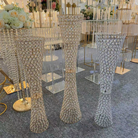 Ornement de table décoratif en corne de cristal électroplaqué pour la décoration de fête et de mariage