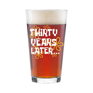 Cadeaux d'anniversaire pour hommes 30 ans Verre à bière nostalgique 16oz "30 ans plus tard" Design Drôle de verre à bière pour les vacances du mari à la <span class=keywords><strong>retraite</strong></span> - Product Image 1