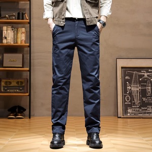 Nouveaux hommes tendance Street Style mince Tube droit <span class=keywords><strong>pantalon</strong></span> tout lavé 100% <span class=keywords><strong>coton</strong></span> costume décontracté <span class=keywords><strong>pantalon</strong></span> taille moyenne couleur lavage taille XL - Product Image 5