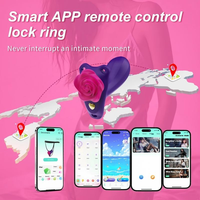 App-gesteuerte Vibrierende Unterwäsche Tragbarer Klitoris-Stimulator für Frauen Silikon G-Punkt Analdildo Rosen-Vibrator Erotikspielzeug für Erwachsene