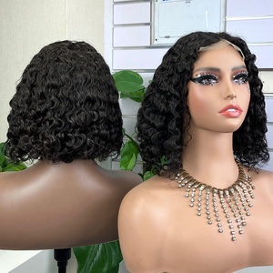 วิกผมแท้แบบ Afro Curl ลอนลึก แบบ Water Wave  4x4  พร้อมเชือกผูกปิดผม  สีธรรมชาติ - Product Image 3