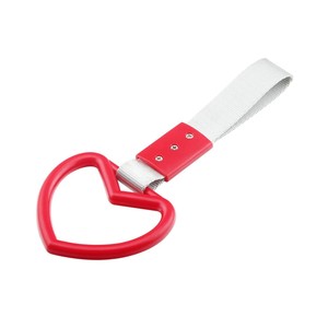 <b>Plastic</b> Heart Shaped Car Static Electricity Strip Warning Ring Interior Hand Pull Ring ABS Material <b>General</b> Applicable - Product Image 1