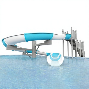 <span class=keywords><strong>Toboggan</strong></span> aquatique en fibre de verre en <span class=keywords><strong>spirale</strong></span>, hauteur 2,4 m, pour aire aquatique, <span class=keywords><strong>piscine</strong></span>, utilisation en extérieur et en intérieur, maison, école, certifié EN1176 CE - Product Image 1