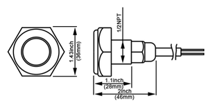 Luci LED Sommergibili per Barche in Acciaio Inox 316L, 27W 1/2 NPT, Luci di Poppa Subacquee, Luci LED per Specchio di Poppa - Product Image 5