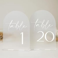 Plaque Numérique Arche en Acrylique Style Moderne Simple pour Décoration de Table de Banquet de Mariage, Idéale pour Restaurants et Mariages